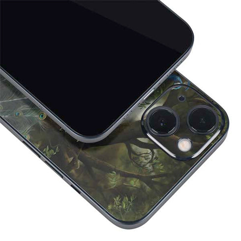 Woman with Peacocks by Nene Thomas iPhone 14 Plus Skin